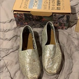 Silver glitter Toms